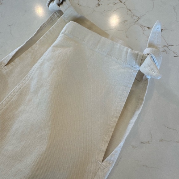 Boden Cream The Denbigh Jean Denim Pants Tie Ankle / US 8R - Picture 9 of 11